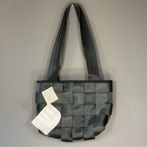 Porsche Seatbelt Purse Upcycled Woven Tote Ethical Luxury Handbag